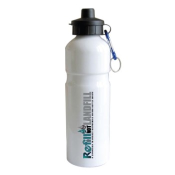 750ml Aluminium Bottle (white)