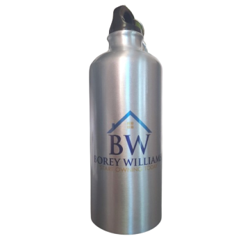 600ml Aluminium Water Bottle (silver)