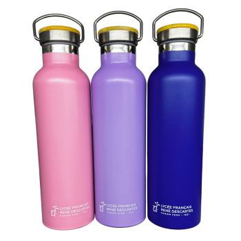 750 ml Bottle - Bamboo Lid - Coloured