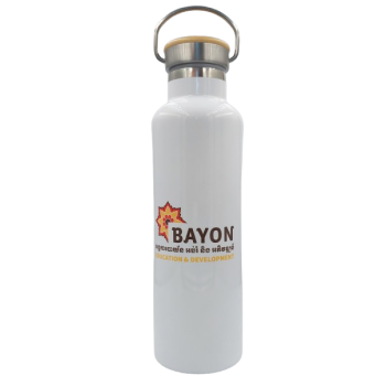 750ml Stainless Steel Bottle - Bamboo Lid