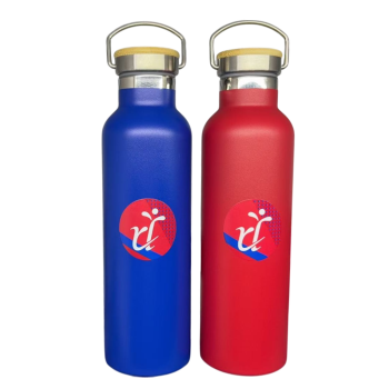 750 ml Bottle - Bamboo Lid - Coloured